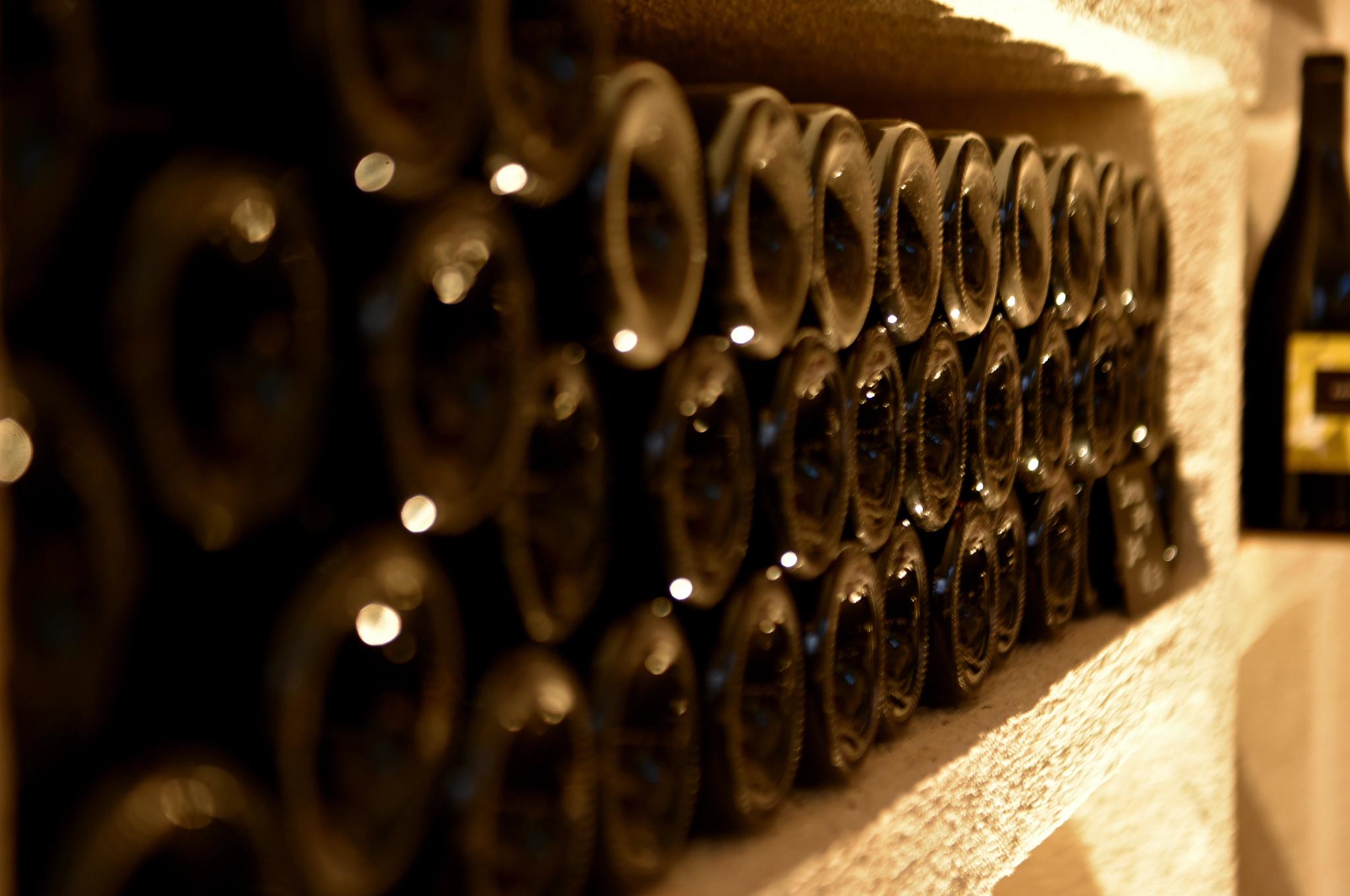 Des bouteilles de vin